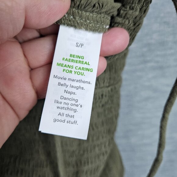 AERIE Women's Olive Green Pockets Jumpsuit Size S NEW - Picture 6 of 13
